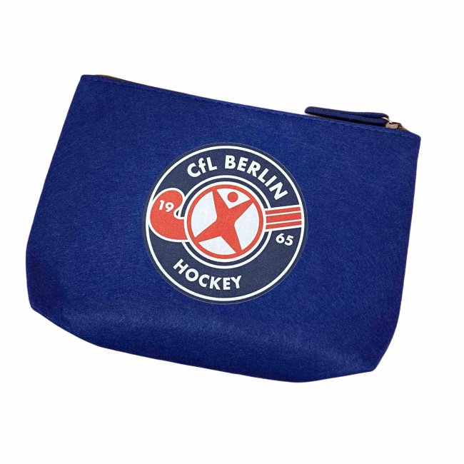 Kleinkramtasche aus Filz dunkelblau - CfL Logo
